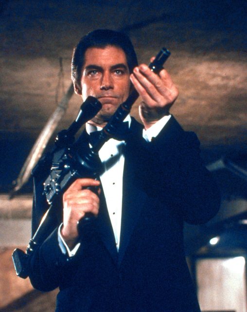 James Bond holding a gun