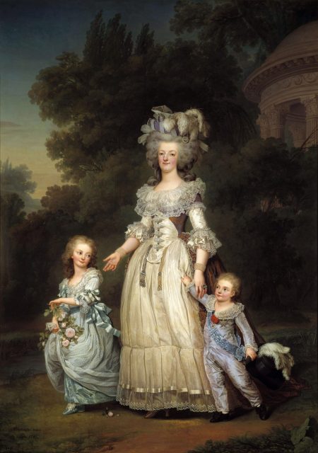 Marie Antoinette and her children 