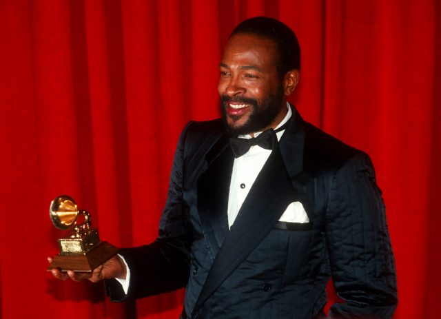 Marvin Gaye with his Grammy 