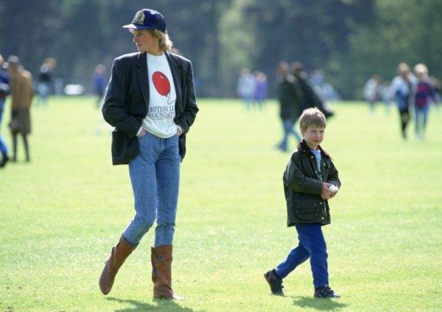 Princess Diana and William at a Polo Club 