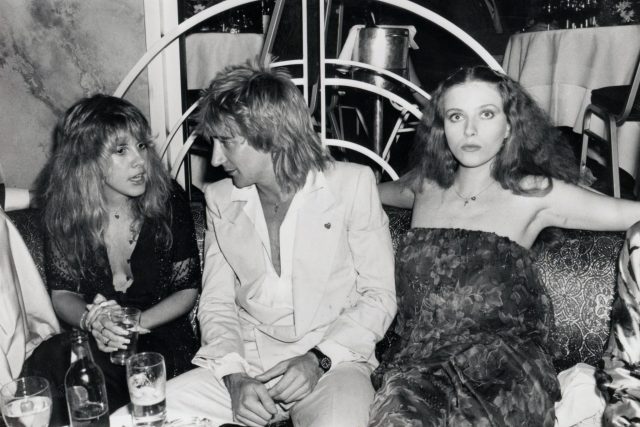 Stevie Nicks, Rod Stewart and Bebe Buell 