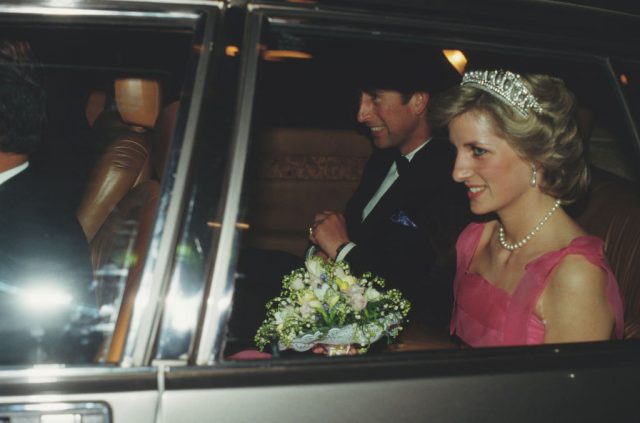 Prince Charles and Diana, Princess of Wales show their smiles