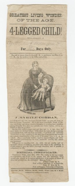 advertisement depicting Myrtle Corban 