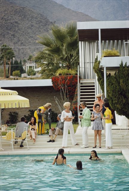 Pool Party at Nelda Linsk's desert house in Palm Springs 