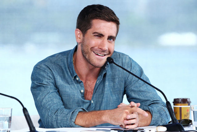 Jake Gyllenhaal attends a press conference