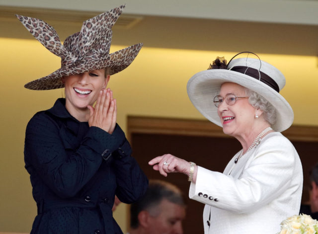 Zara Phillips and Queen Elizabeth II