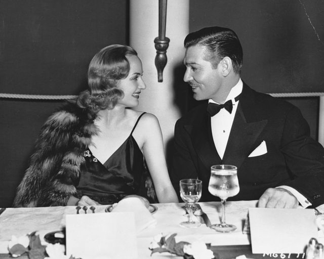 Clark Gable with his future wife Carole Lombard