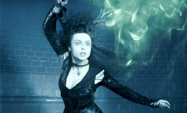 Bellatrix Lestrange casting the Avada Kedavra spell