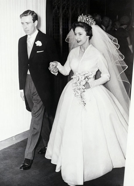 Princess Margaret on her wedding day to Anthony Jones