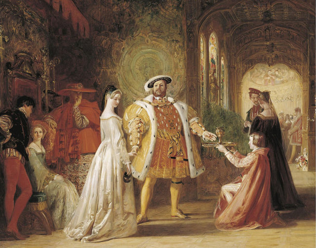 First meeting of Anne Boleyn and Henry VIII