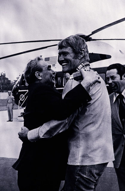 Connors carrying Leonid Brezhnev