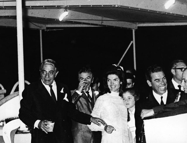 Jacke Kennedy and Aristotle Onassis at their wedding