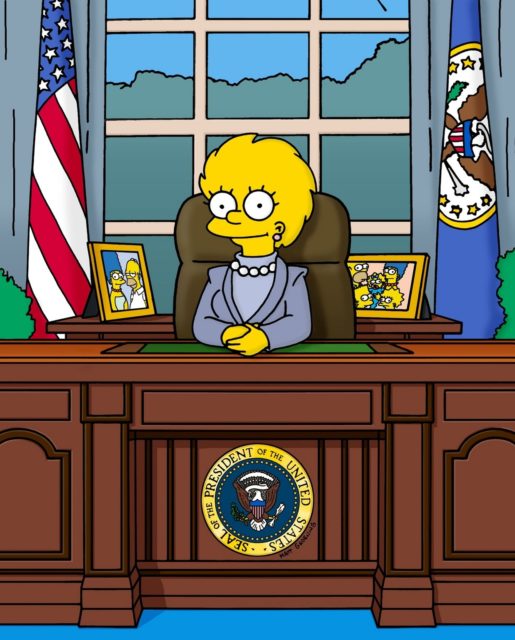 Lisa Simpson as president of the United States 