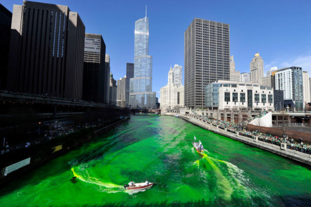 Chicago River is dyed green