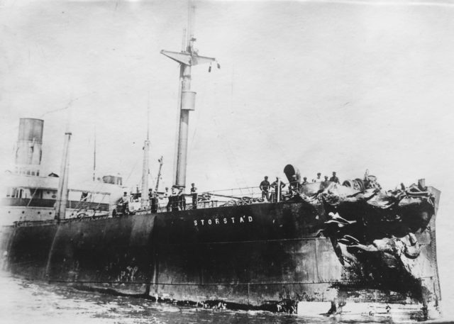 Damaged SS Storstad 