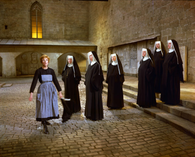 Julie Andrews and the nuns in Sound of Music 