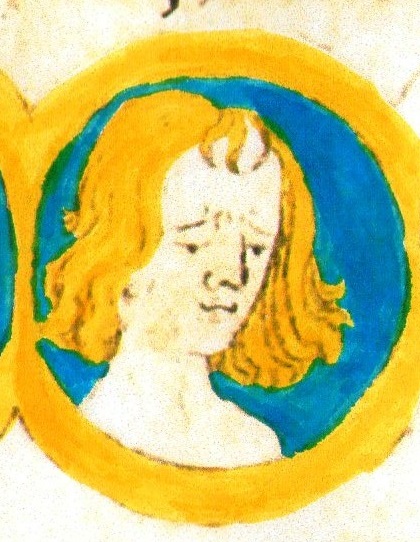 coloured depiction of Alphonso, Earl of Chester
