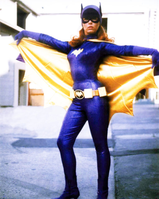 Actress Yvonne Craig poses in costume as Bat Girl for the 1966 TV series "Batman".