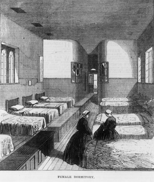 Artist's rendition of the female dorm at Broadmoor Hospital