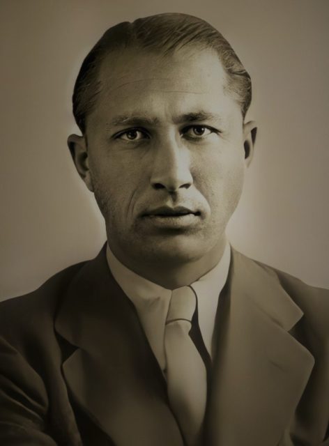 Sepia portrait of Dusko Popov