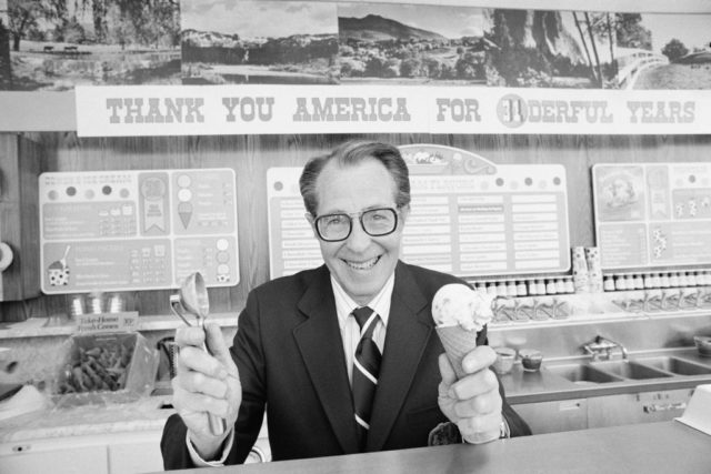 The founder of Baskin Robbins serves up some ice cream