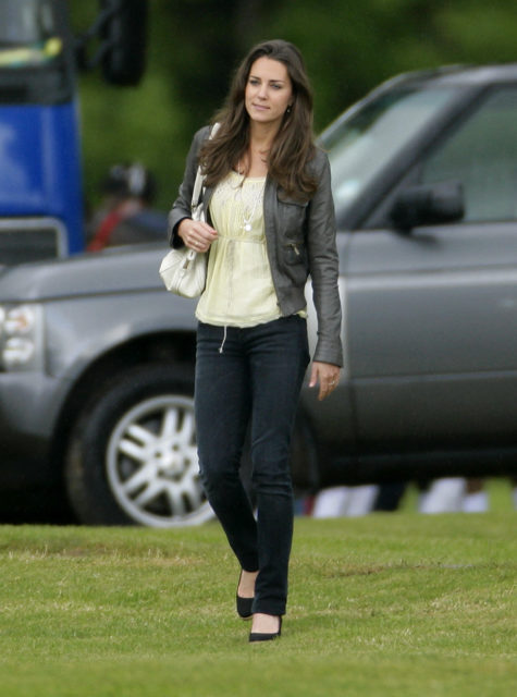 Kate Middleton walking in the grass