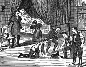 Illustration depicting John Bell's death 