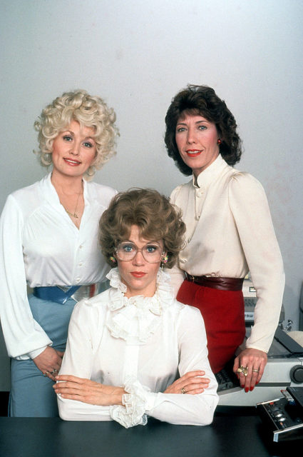 Dolly Parton, Jane Fonda, and Lily Tomlin in 9 to 5