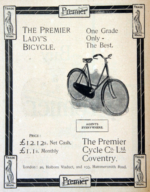 a vintage ad for women's bicycles 