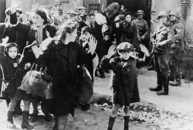 Jewish civilians during the Warsaw Ghetto Uprising 