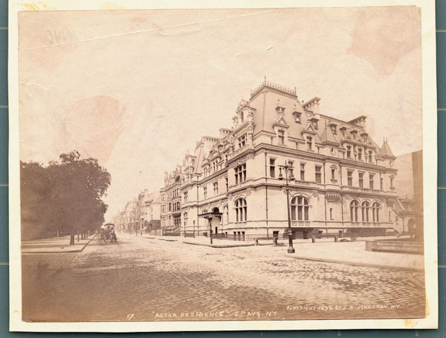 The opulent Astor mansion photographed in 1899. 