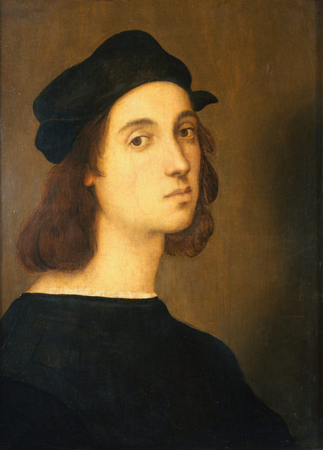 A painted portrait of Renaissance artist Raphael. 