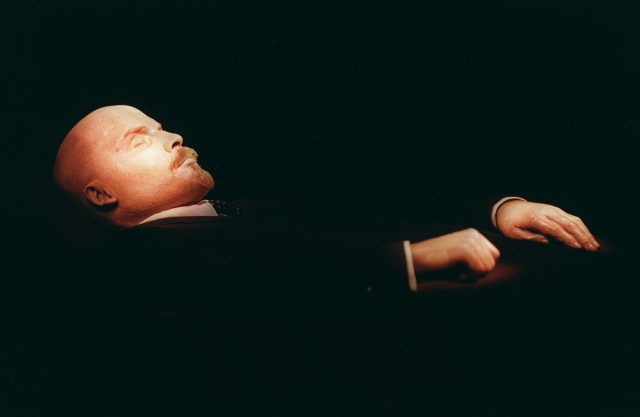 Vladimir Lenin's preserved body.