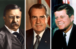 Portrait of Theodore Roosevelt + Portrait of Richard Nixon + Portrait of John F. Kennedy