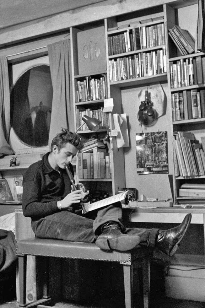 James Dean in his NYC apt,