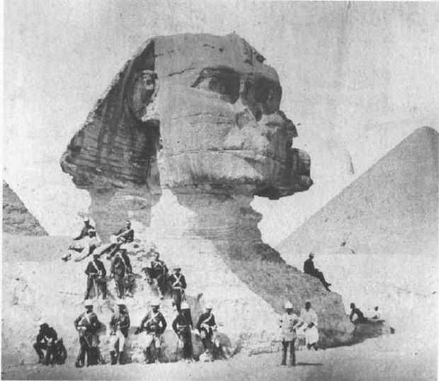 One of the oldest photos in existence of the Great Sphinx, from 1880.
