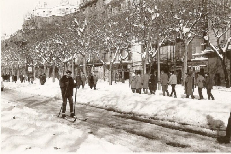 Passeig de Gracia Avenue , Barcelona 1962