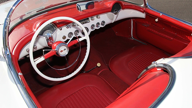 interior 1953 corvette