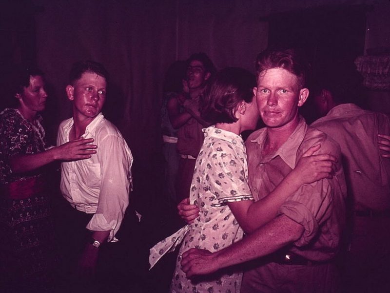 Couples at square dance, McIntosh County, Oklahoma [1939 or 1940]