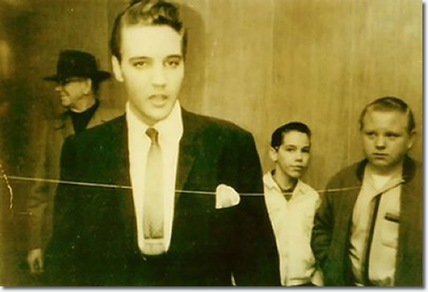Elvis Presley Backstage at Ellis Auditorium Holiday on Ice March 9, 1962.