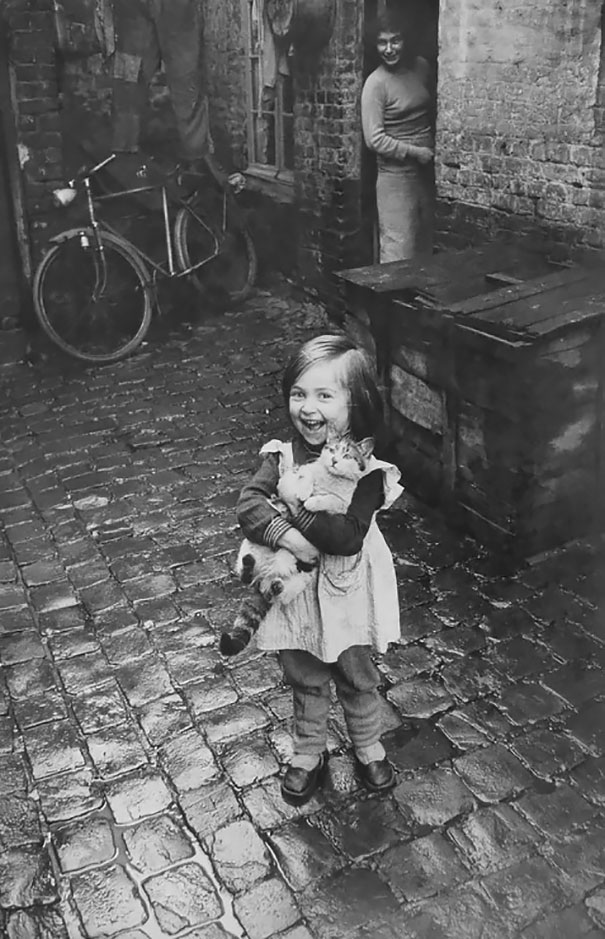 Excited French Girl With her Cat
