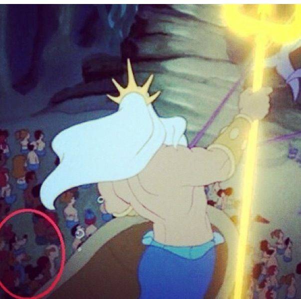 Goofy, Micket Mouse and Kermit make a cameo appearance in The Little Mermaid, when Triton arrives in the Concert Hall