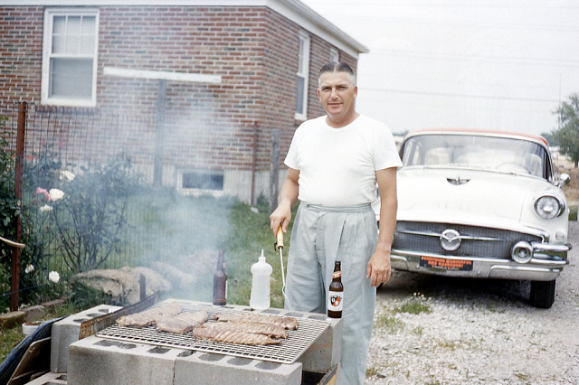 This is what a backyard barbeque looked like.
