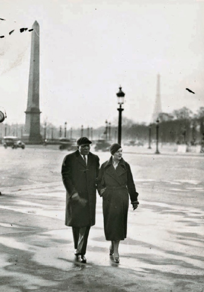 American boxer Jack Johnson and his second wife, Irene Pineau in Paris, 1930.
