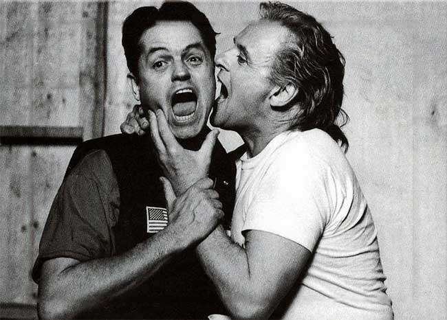 Anthony Hopkins with Silence of the Lambs Director Jonathan Demme