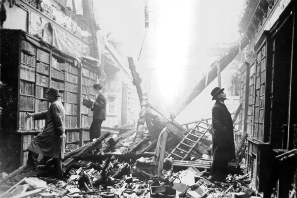 London Library post-Blitz, c. 1940. [via]
