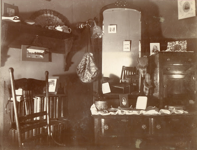 A dorm room in old Chadbourne Hall, ca. 1899.