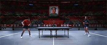 There was no ball in the Ping-Pong matches scenes; it was entirely CGI.