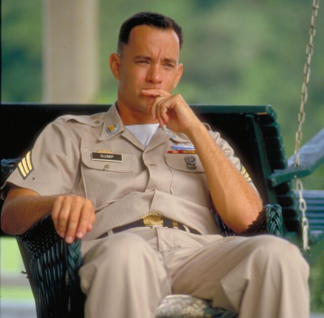Tom Hanks as Forrest Gump in 'Forrest Gump'