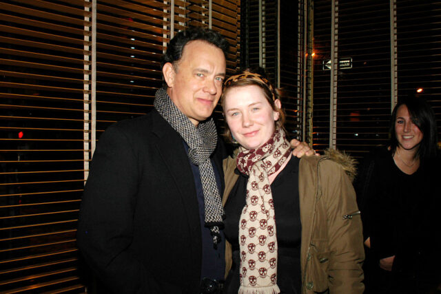Tom and Elizabeth Hanks standing together